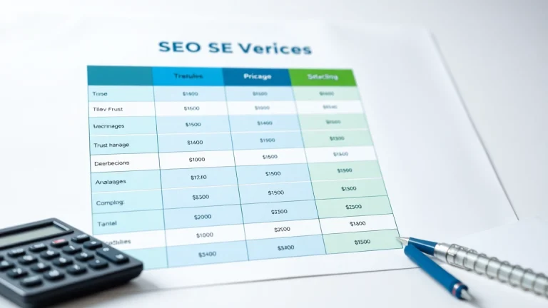 Compare seo price malaysia with clear and organized services pricing chart.