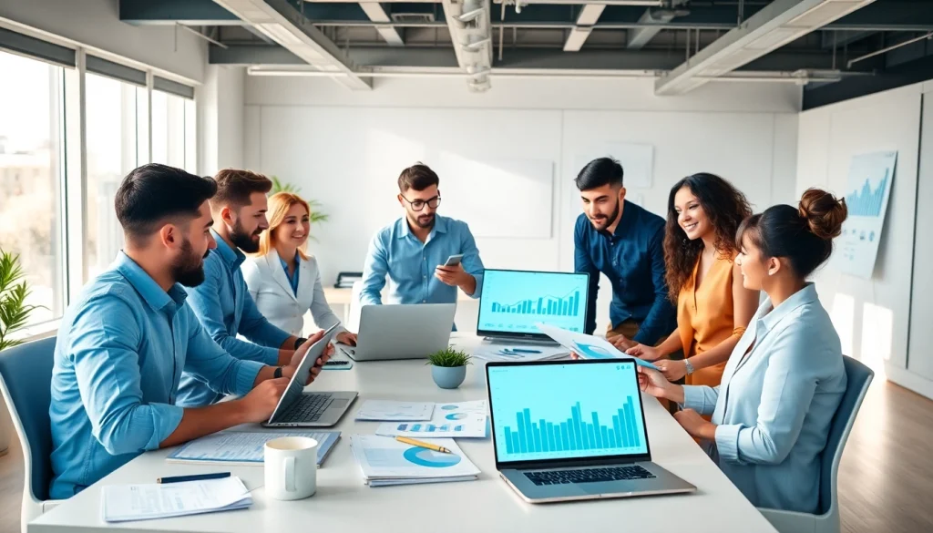 Collaborative team analyzing data to choose the best smm panel for digital marketing success.