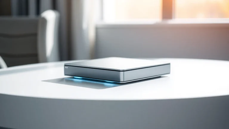 C168 device showcased elegantly with modern design and soft glowing light.
