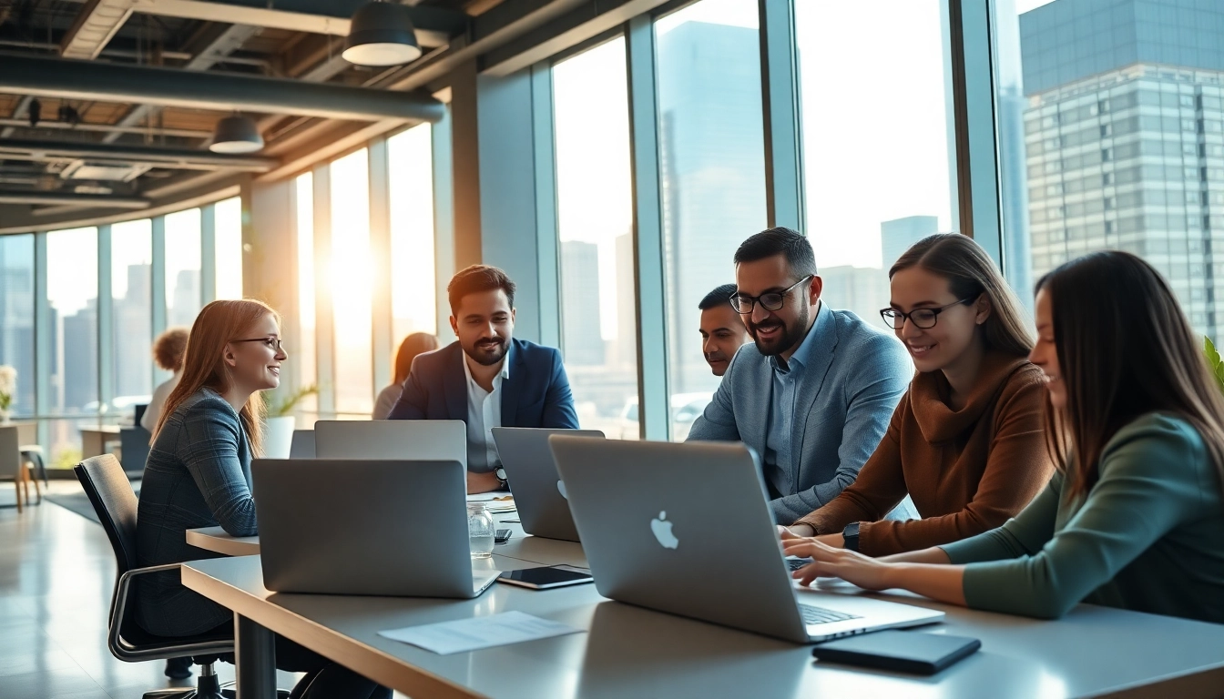 Post an engaging free job post chicago amidst a diverse team in a vibrant office setting.