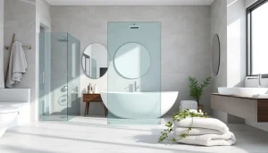 Installer une paroi de douche 150x200 dans une salle de bain moderne avec des finitions élégantes.