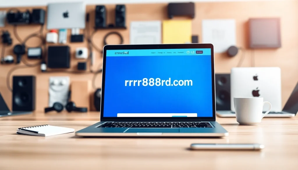 Engage with https://rr88rd.com/ through a professional website design on a sleek laptop.