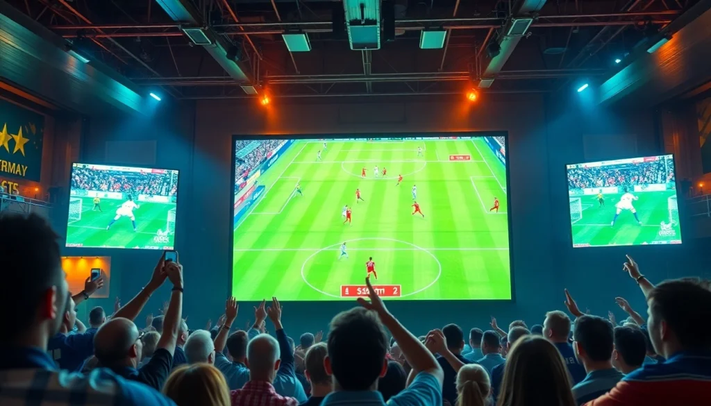 해외축구중계가 진행되는 축구 경기를 관람하는 팬들의 흥미로운 경험