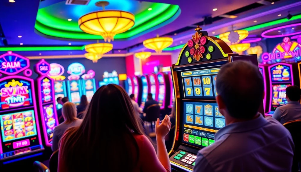 Menggali kesenangan dalam situs deposit 1000 dengan mesin slot penuh warna dan suasana yang hidup.