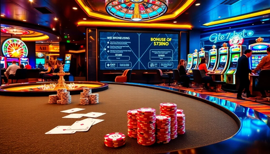 Players enjoying a dynamic casino atmosphere at 67bet with poker chips and roulette.