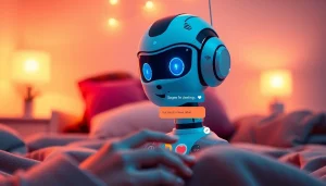 Engaging ai sexting conversation with a vibrant AI character and warm digital ambiance.