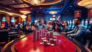 Exciting casino atmosphere showcasing MM88's diverse betting options and vibrant gaming experiences.