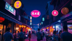 Experience the lively 하노이밤문화 with vibrant nightlife showcasing bars and street food.