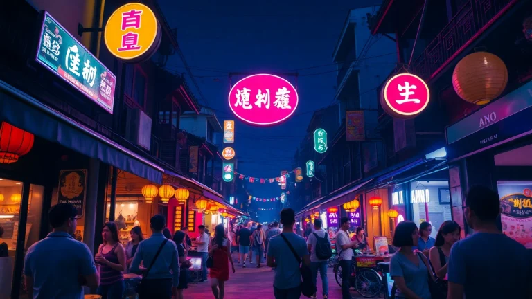 Experience the lively 하노이밤문화 with vibrant nightlife showcasing bars and street food.