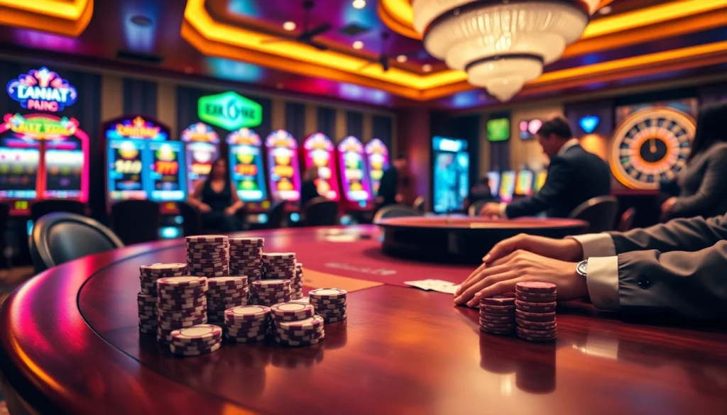 High-stakes poker scene highlighting uu88's thrilling casino experience.