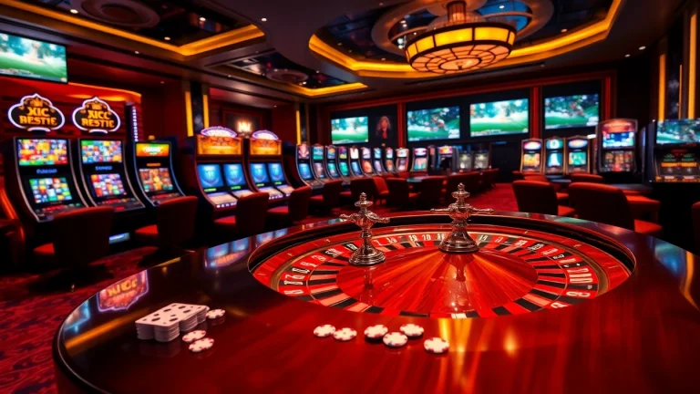 KJC online casino atmosphere showcasing roulette, poker, and slots for engaging gambling experience.