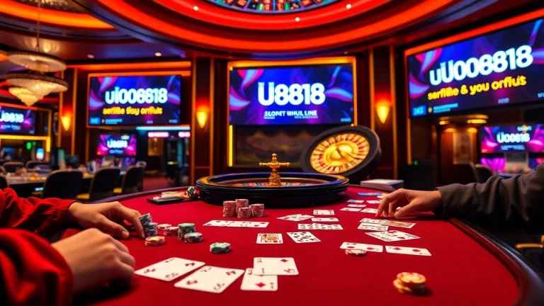 House edge tactics at nhà cái u888 with poker chips and cards on a casino table.