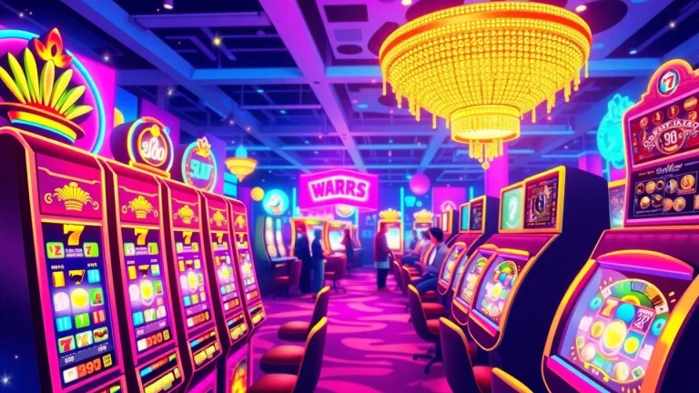 Bermain slot menarik di walettoto dengan suasana kasino digital yang ceria.