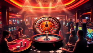 Gamblers enjoy a thrilling experience at luck8, featuring roulette, blackjack, and vibrant slot machines.
