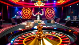 Experience thrilling gameplay at VN168 with vibrant casino tables and winning moments.