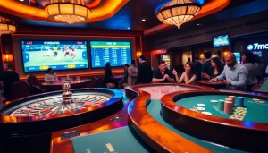Experience thrilling gambling actions at 7mcn with live scores and a vibrant casino atmosphere.