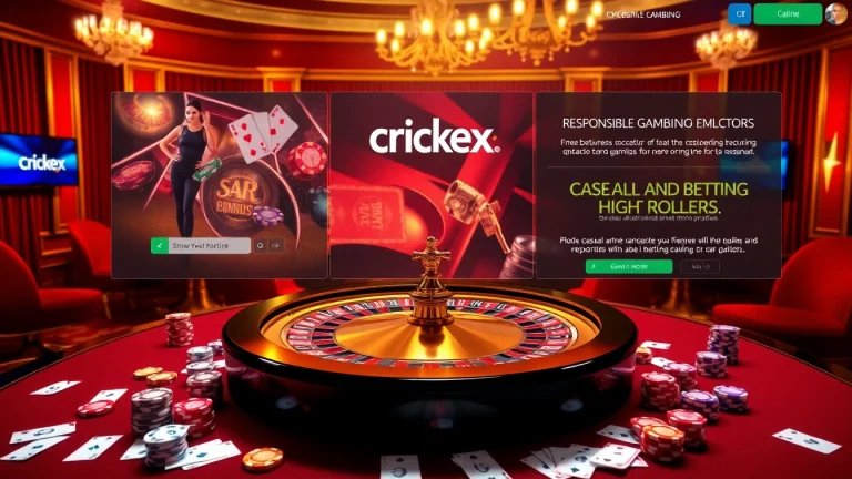 Experience high-stakes gaming with Crickex at a vibrant, luxurious casino table.