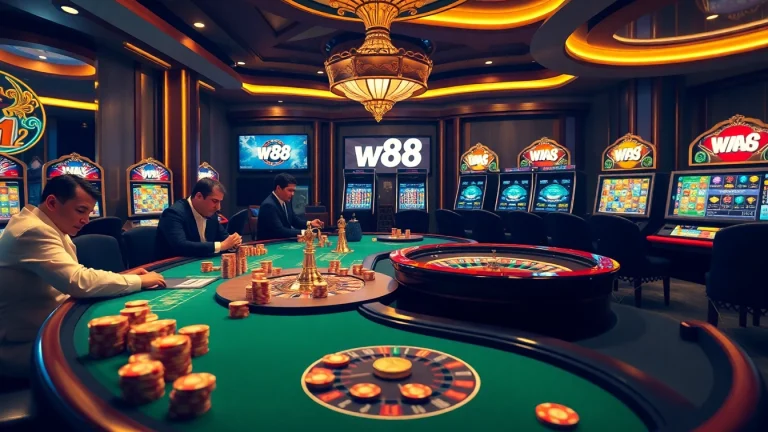 Engage with exciting casino scenes featuring link to w88 on vibrant tables and digital interfaces.