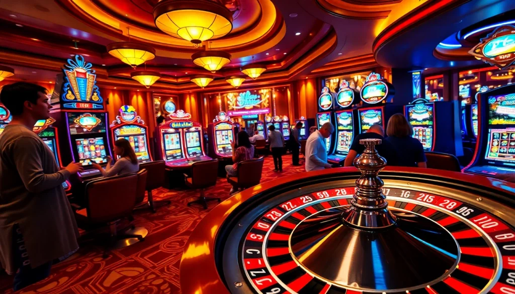 Players enjoy vibrant slot machines at https://www.66slots8.com/, reveling in an exciting casino atmosphere.