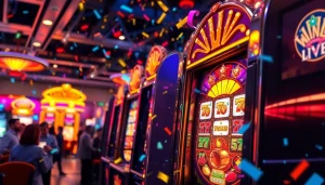 Temukan pengalaman slot deposit 1k yang menyenangkan dengan mesin slot berwarna-warni di kasino.