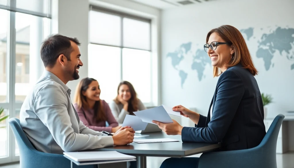 Consultation with a migration lawyer Melbourne expert, showcasing a professional and welcoming environment.