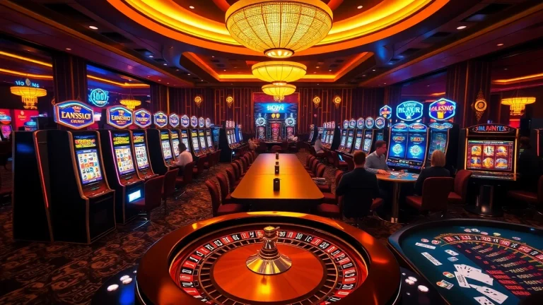 Play and win at idnslot online slots in a luxurious casino environment with vibrant gaming visuals.