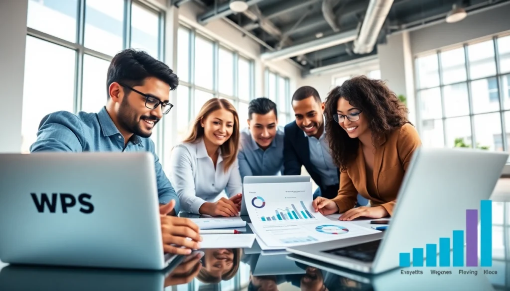在现代办公室中，专业人士使用 WPS 软件进行协作。