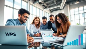 在现代办公室中，专业人士使用 WPS 软件进行协作。