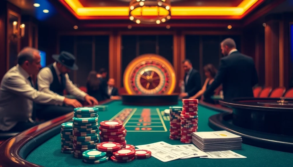 Engaging in high-stakes poker at a vibrant casino table inspired by hidden wiki connections.