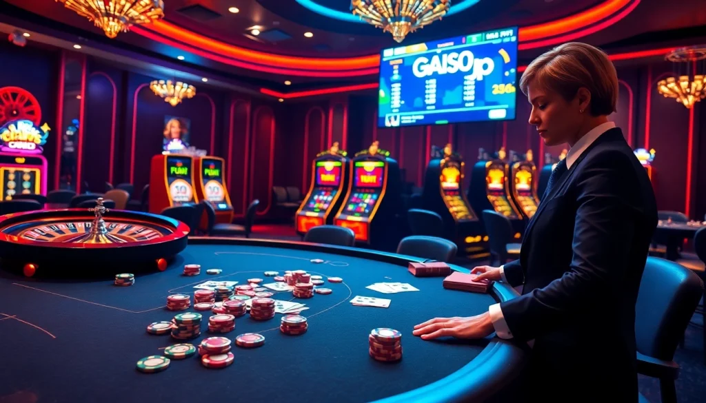 Players engaging at a lavish poker table while exploring gilajp's thrilling online gaming options.