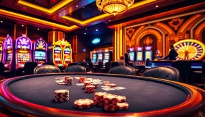 Experience thrilling gameplay at https://www.6rwin55.com/ with vibrant poker tables and dynamic slot machines.