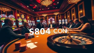 Players enjoying a thrilling poker game at the S804 COM casino, complete with vibrant visuals.