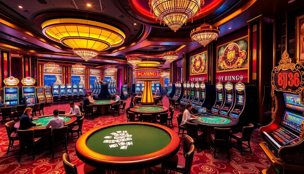 Experience excitement at BJ38 with players engaged in lively casino games.