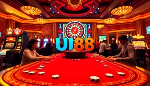 Players enjoying games at UU88 online casino, featuring vibrant tables and digital betting options.