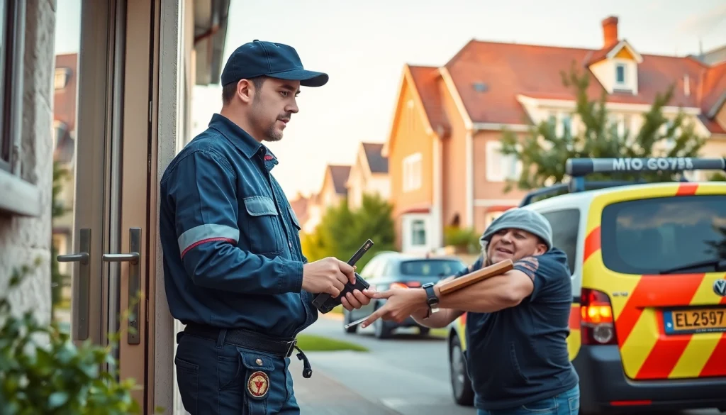 Wiesbadener Schlüsselnotdienst bietet Notöffnung von Türen in einer Vorort-Umgebung.