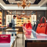 레플리카사이트에서 고급 레플리카 핸드백을 쇼핑하는 장면을 보여줍니다.