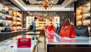 레플리카사이트에서 고급 레플리카 핸드백을 쇼핑하는 장면을 보여줍니다.