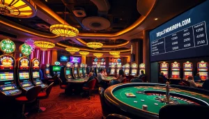Players enjoying immersive gaming experiences at https://nohu90pa.com casino with vibrant slot machines.