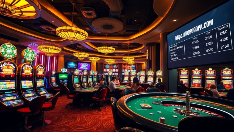 Players enjoying immersive gaming experiences at https://nohu90pa.com casino with vibrant slot machines.