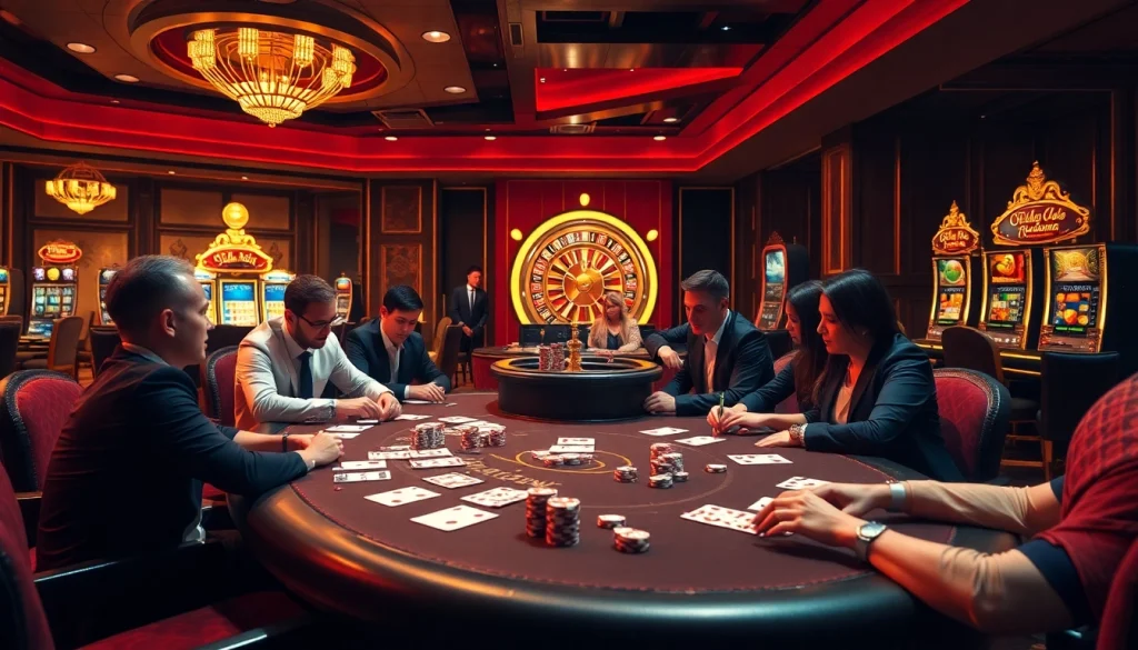 Experience the thrill of gambling with vibrant poker action at https://s8com.net featuring luxurious casino elements.
