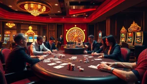 Experience the thrill of gambling with vibrant poker action at https://s8com.net featuring luxurious casino elements.
