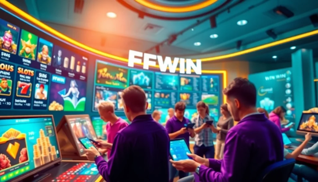 FFWIN online betting platform showcasing diverse games in a modern digital setting.