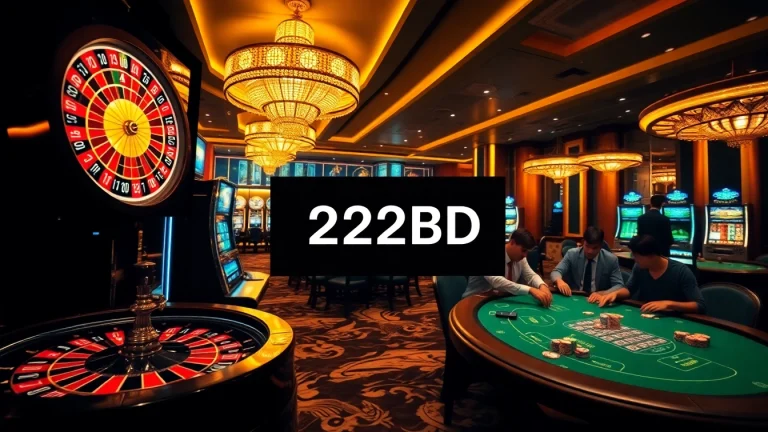 Experience the thrill of 222BD casino gaming with vibrant tables and engaging players.