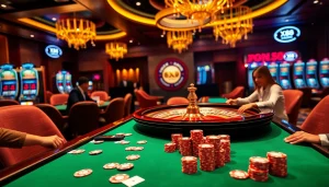 Experience thrilling gameplay at X88's luxurious casino tables and vibrant atmosphere.