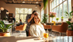 Omnia Salon hairstylists offering professional haircut services in a welcoming, eco-friendly environment.