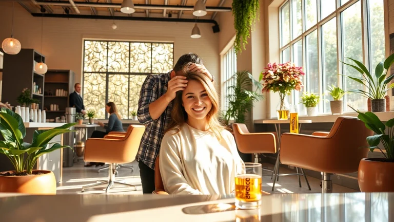 Omnia Salon hairstylists offering professional haircut services in a welcoming, eco-friendly environment.