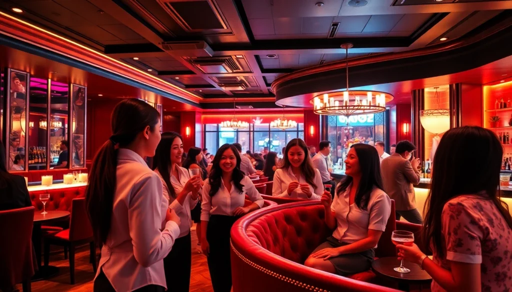 Luxurious 수원셔츠룸 interior with stylish female managers and inviting atmosphere