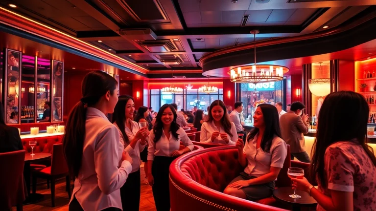 Luxurious 수원셔츠룸 interior with stylish female managers and inviting atmosphere