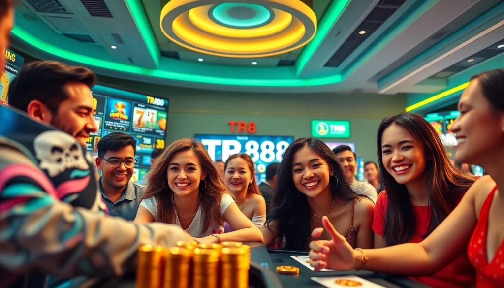 TR88 online gambling scene showcasing modern, dynamic virtual casino environment.