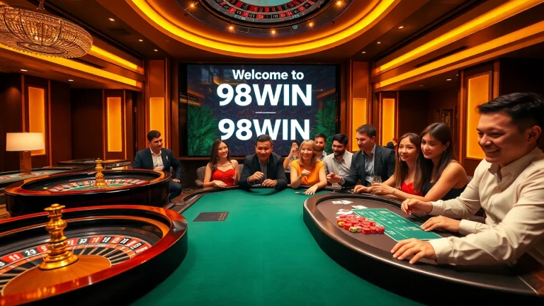 Experience the thrill of 98WIN casino betting with vibrant tables and engaged players.